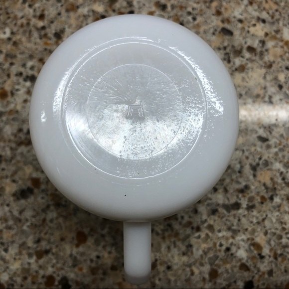 Hazel Atlas Milk Glass Mug White Red Kiddieware Child’s Thank You Prayer Vintage - Picture 6 of 6